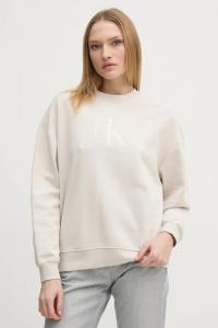 Хлопковая толстовка Calvin Klein Jeans, бежевый