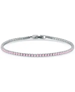 Теннисный браслет с кубическим цирконием из стерлингового серебра, созданный для Macy's Giani Bernini, pink