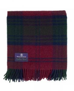 Пушистый плед из твида в клетку тартан Prince of Scots, красный
