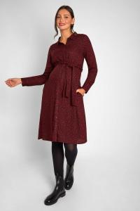 Платье-рубашка для беременных JoJo Maman Bébé с животным принтом и галстуком Jojo Maman Bébé, красный