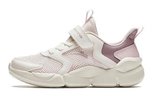 Футболка Fresh Look Cushioning, износостойкие низкие детские беговые кроссовки бело-фиолетово-розовые Antakids, цвет слоновая кость/фиолетовый таро/нежно-розовый прозрачный