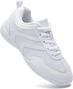 Кроссовки LANDHIKER для женщин, девушек и подростков- белая обувь для черлидинга, танцев, спорта и теннисных тренировок, дышащие детские кроссовки