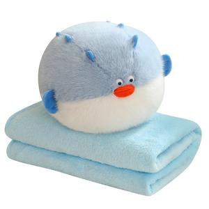 Коллекция плюшевых игрушек Cartoon Cat Eating Fish, Pufferfish, Angry Fish, Cute Little Cat Dolls Love Bingqing