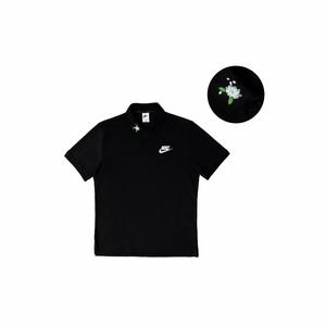Рубашка поло унисекс черная Nike, черный