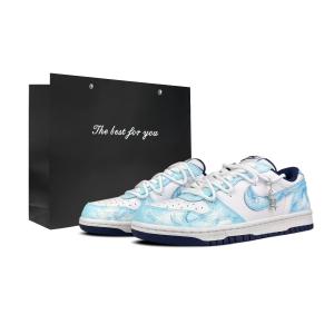 Nike Большие лоу-топ скейтерские кроссовки unisex белый синий