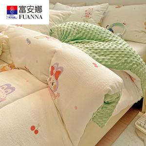 Fuanna Одеяло зимнее двухслойное (хлопок, вельвет), 200х230 см, вес 4,75 кг