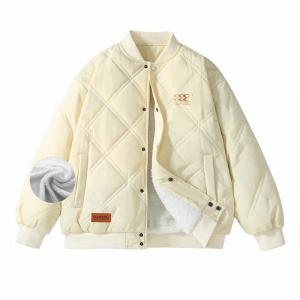 Пуховик Unisex Baseball Collar Thickened HUANQIU, хаки[fleece-lined]