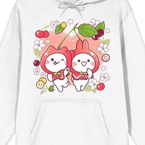 Мужская толстовка с капюшоном Mimi & Neko Flowers & Fruits Licensed Character