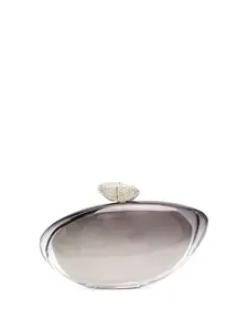 Клатч с кристаллами Benedetta Bruzziches, серый