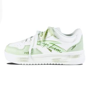 ANTA Расслабленные нескользящие, устойчивые к истиранию, легкие низкие скейтбордские кроссовки unisex green white