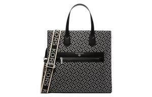 Сумка-шоппер из ткани, Сумка для покупок, Женская сумка, Сумка через плечо Tubas Чёрно-белая MICHAEL KORS