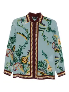 Жакет с цветочным принтом ETRO, синий