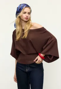 Джемпер с рукавами "летучая мышь" Stradivarius, Dark Brown