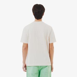 Официальная мужская футболка с коротким рукавом и резиновым принтом LACOSTE Heavyweight с логотипом бренда