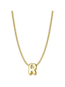 Glanzstücke München Серебряное колье с буквой R в оправе из желтого золота