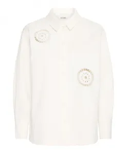 Рубашка с вышивкой «Танцор облаков» Ichi, белый