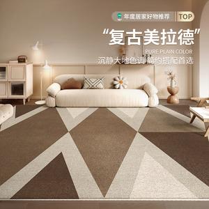 Budis Ковер 300х400 см для гостиной/спальни, водонепроницаемый, нескользящий, в винтажном деревянном стиле, геометрический рисунок