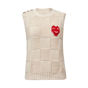 Жилет-свитер Deep Breath с узором, фиолетовый