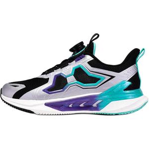 Нескользящие и дышащие низкие детские кроссовки для бега XTEP, черный/фиолетовый