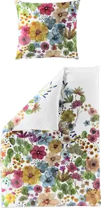 Постельное белье , цветное, 1x 135x200 см + 1x 80x80 см Bierbaum