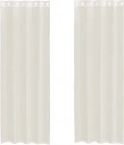 Шторы из вуали vidaXL с люверсами, 2 шт., кремовые, 140x260 см