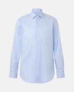 Мужская рубашка классического кроя modern fit с текстурой Michael Kors, светло-голубой