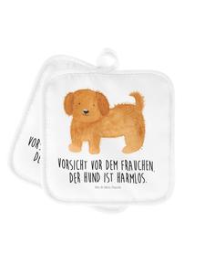 Mr. & Mrs. Panda Подставка под горячее в форме собаки с надписью белого цвета