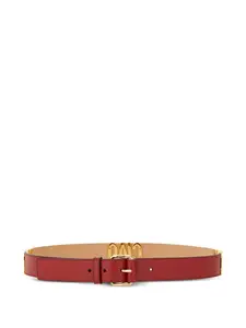 Кожаный ремень Moschino, красный