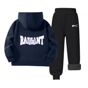 Детская повседневная спортивная одежда WARRIOR, темно-синий/белый фиолетовый+h silicone return белый k-черный/h silicone return белый k