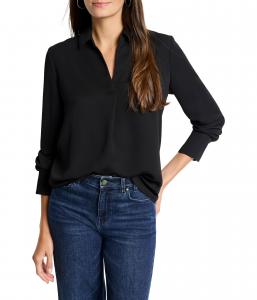 Рубашка NIC+ZOE Easy Popover Shirt, цвет Black Onyx