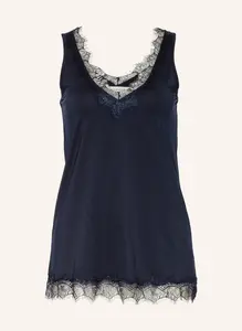 Топ с кружевной отделкой Rosemunde, синий