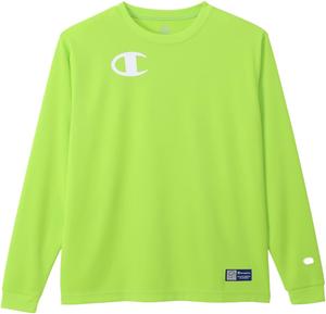 Мужская футболка с длинным рукавом Champion C3-YV410, круглый вырез, антибактериальная, влагоотводящая, быстросохнущая, с логотипом One Point, футболка с длинным рукавом, для волейбола, светло-зеленый