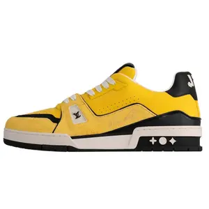 LOUIS VUITTON Кроссовки для скейтбординга Trainer Low-Top, мужские, желтые