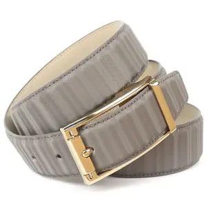 Кожаный ремень Anthoni Crown с мерцающим 3D-эффектом, серый