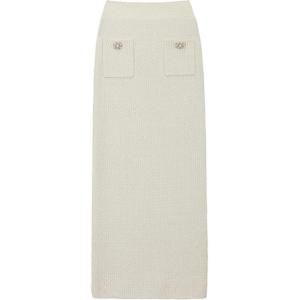 Self-portrait Женская повседневная длинная юбка с автопортретом Ivory White