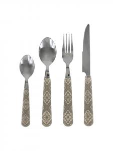 Узорчатый набор столовых приборов Лины в сером цвете Chic Antique
