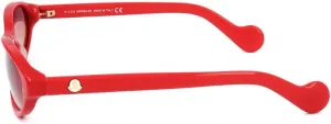 Солнцезащитные очки Moncler ML0117-66U из ацетата, красные с красными градиентными линзами, 58 мм, Red