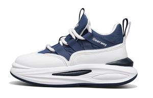 Кроссовки DEERWAY Lifestyle Shoes Men Mid-top White Deep Blue, белый/синий