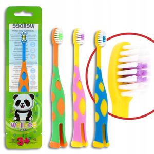 Зубная щетка WELLBEE Kids 3+ Travel, мягкая, 1 шт.