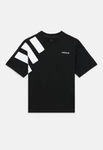 Футболка с блочным принтом, унисекс, для подростков. Adidas Originals, Black