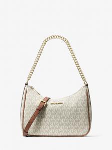 Большая сумка-трансформер через плечо Jet Set Travel с фирменным логотипом Michael Kors Outlet, светло-бежевый