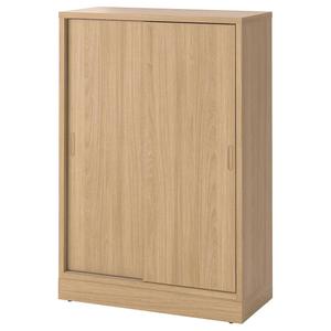 Шкаф с раздвижными дверцами TONSTAD IKEA, 82x37x120 см, цвет oak veneer