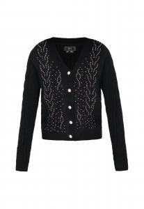 Faina Вязаный кардиган в черном цвете