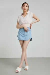 Джинсовые шорты с боковым разрезом Rienda, цвет L/Blu1