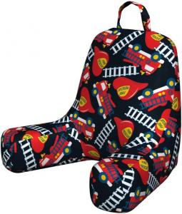 Наволочка для подушки для чтения Lunarable Truck, с надписью Service Rescue Inscription Ladders and Cartoon Vehicles Cartoon Style Art Print, Unuffed Printed Bed Rest Case from soft fabric, Small, Multicolor