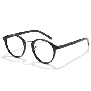 CYXUS Овальная оправа для очков из сплава и пластика унисекс, Glossy black box T01