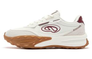 Кроссовки Dosa Slip Resistant Abrasion Resistant мужские низкие повседневные белые красные QIAODAN, цвет слоновая кость/алый красный