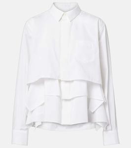 Многослойная поплиновая рубашка Sacai, Off White