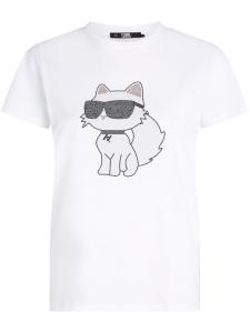 Футболка Ikonik 20 Choupette Karl Lagerfeld, белый