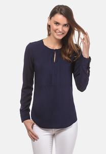 Блуза Vincenzo Boretti gerade geschnitten, темно-синий